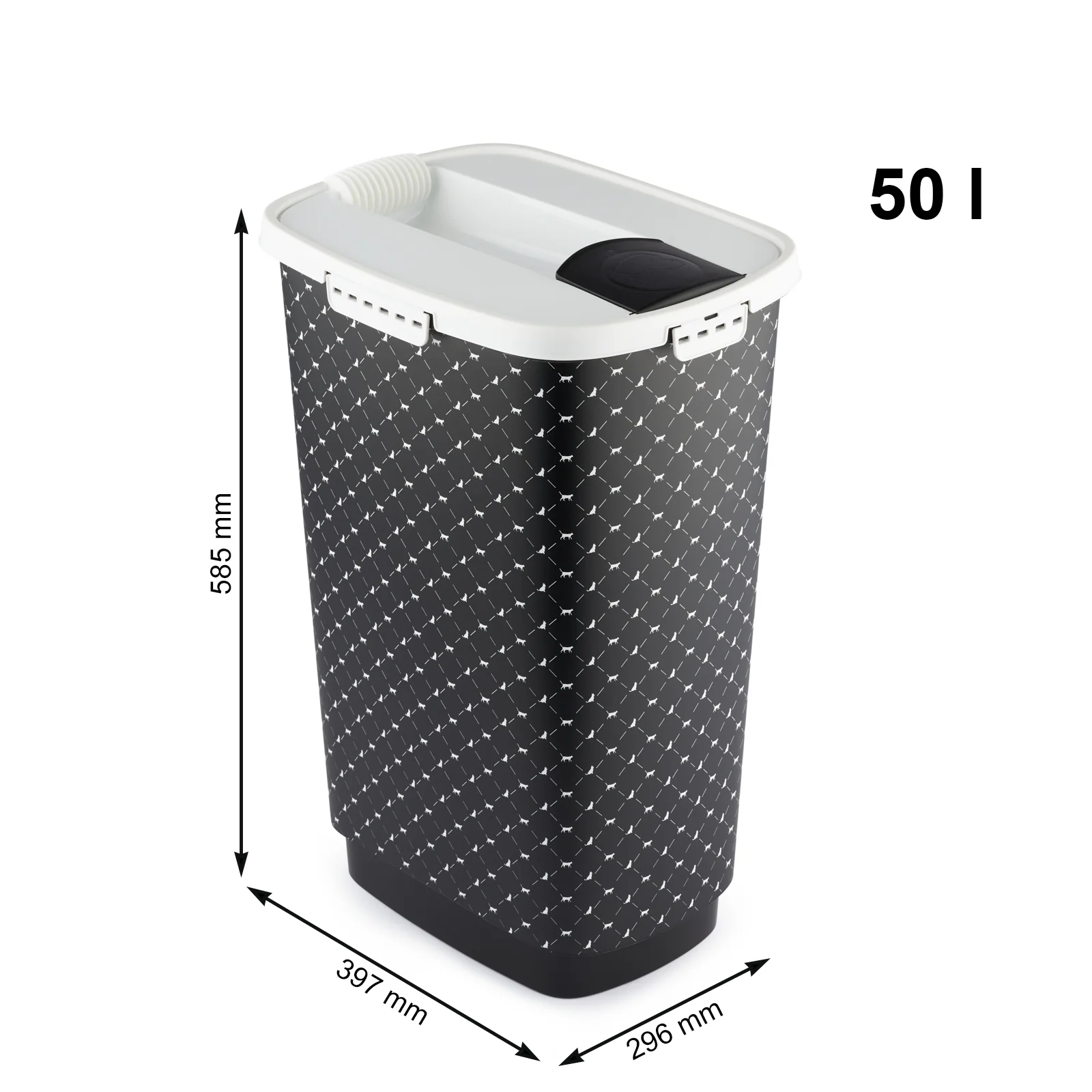 Pojemnik na karmę z dozownikiem 50 L /22 kg CODY - Image 14